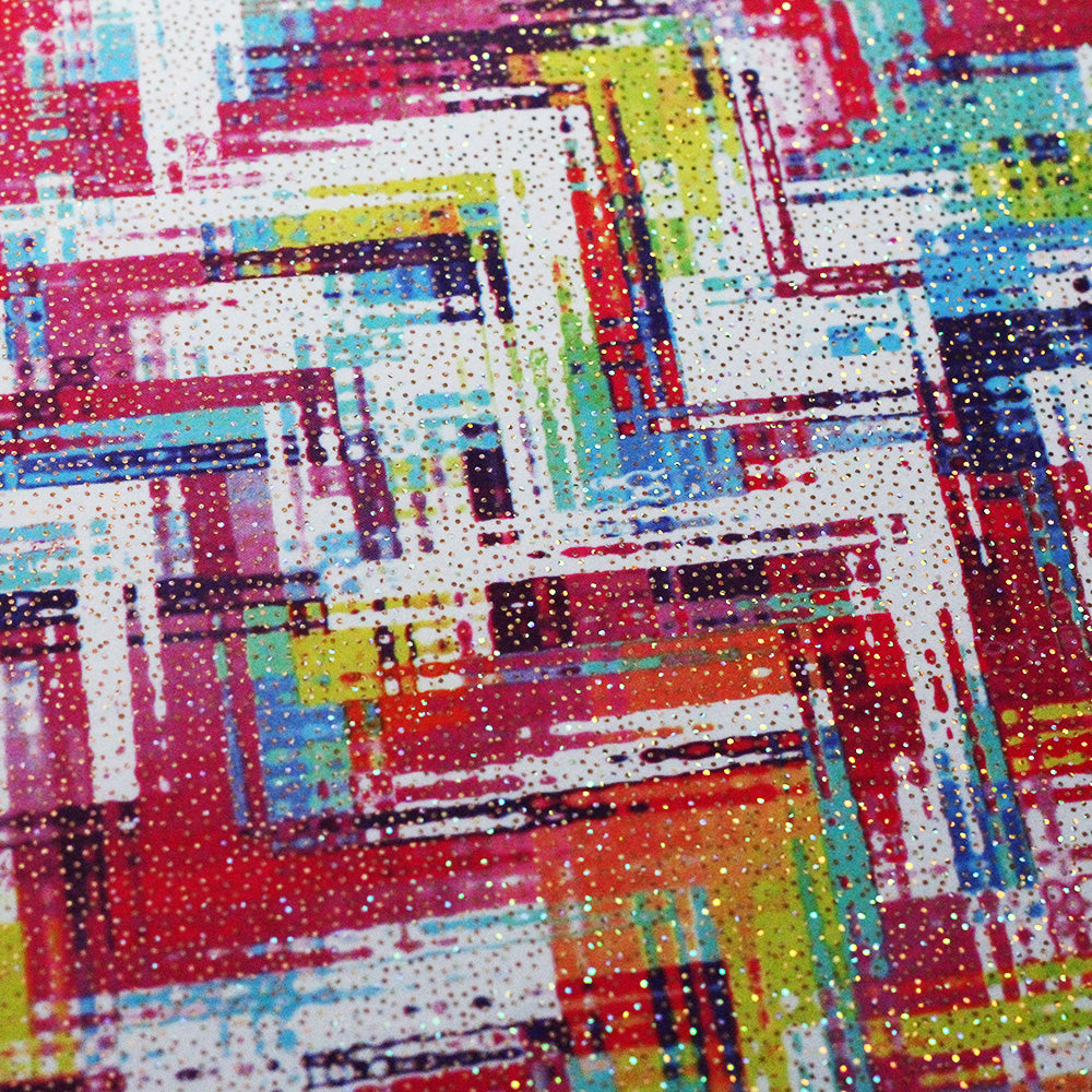 Chevron Tie Dye Printed Poly Spandex fabric