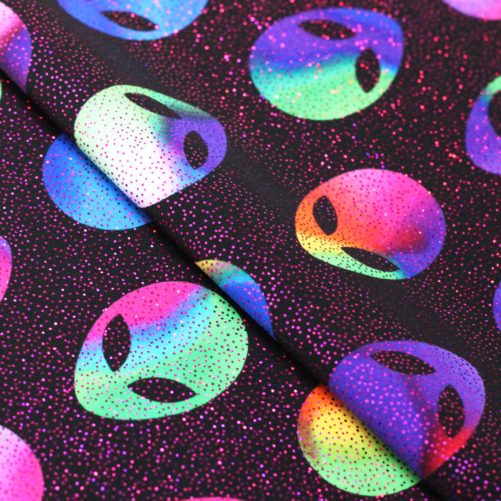 Alien / Multicolor Alien Print Fabric / 4-Way Stretch – Rex Fabrics