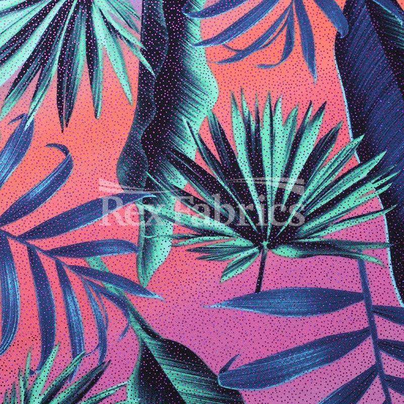 Neon-Jungle-Printed-Nylon-Spandex-Pink-Green-Foil