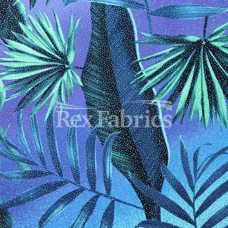 Neon-Jungle-Printed-Nylon-Spandex-Violet-Green-Foil