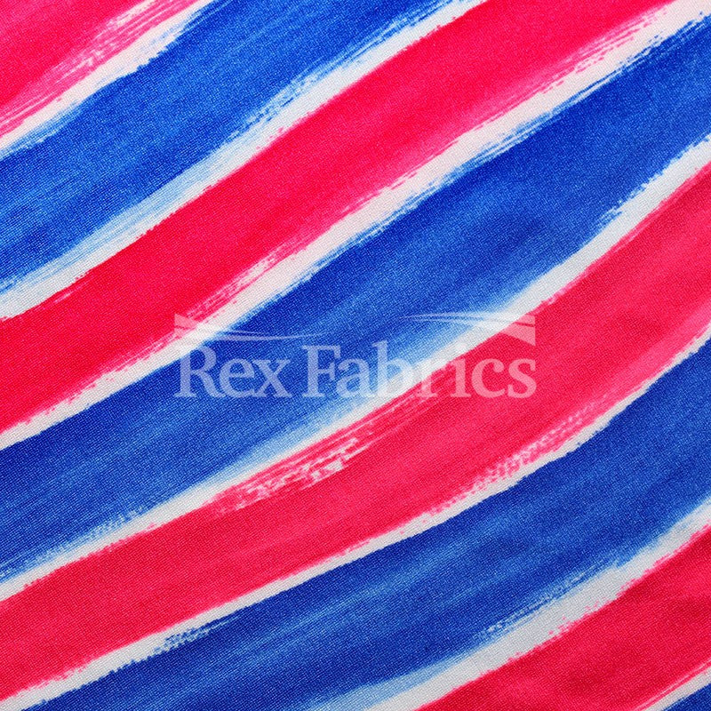 Patriotic Stars & Stripes - Printed Nylon Spandex fabric
