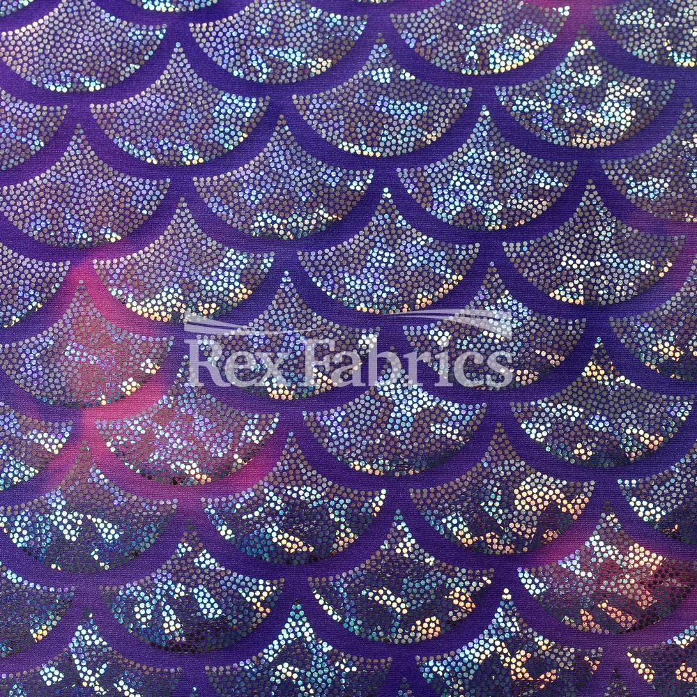 Tie Dye Monster Mermaid - Nylon Spandex Hologram fabric