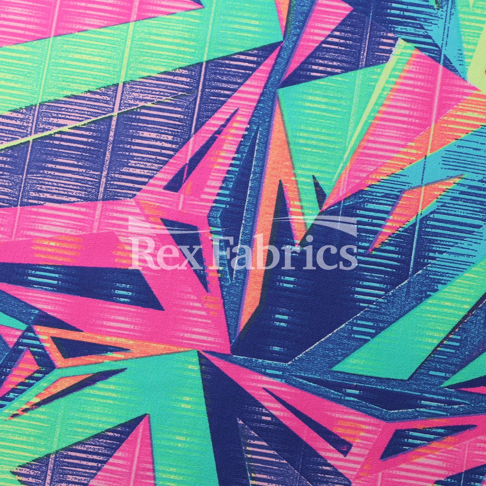 Razors Edge 4-Way Stretch Nylon Spandex Print fabric