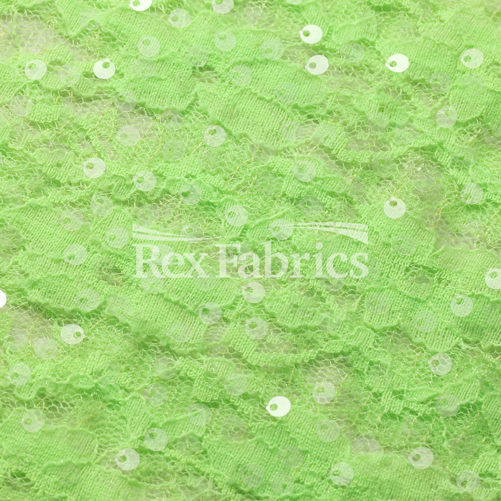 Seduction Lace Sequins - Nylon Spandex Tricot fabric