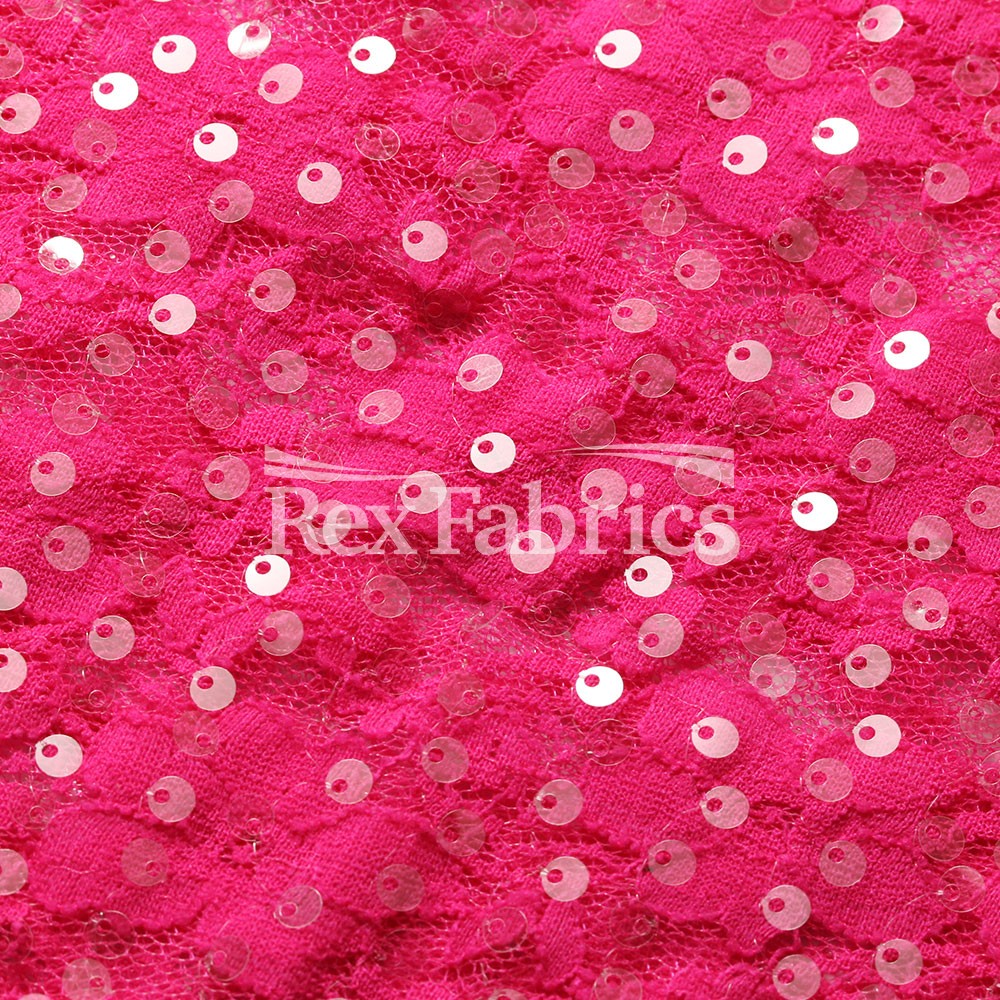 Seduction Lace Sequins - Nylon Spandex Tricot fabric
