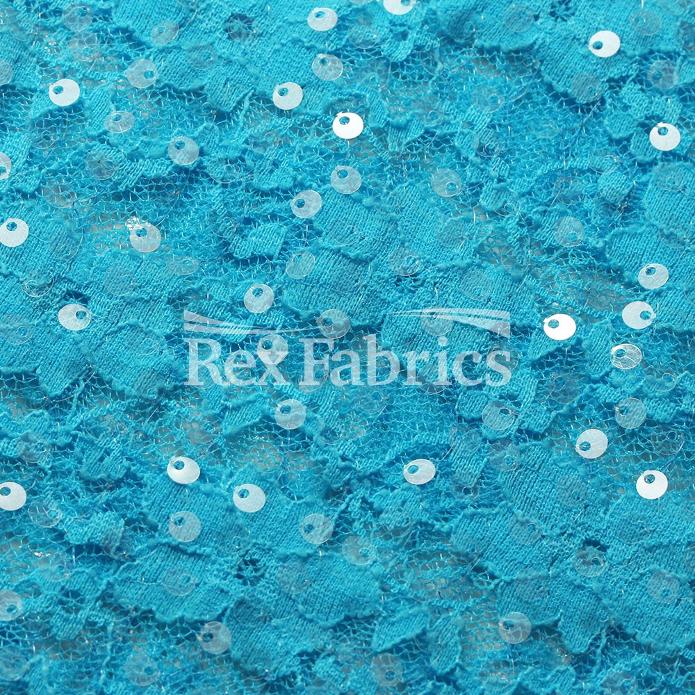 Seduction Lace Sequins - Nylon Spandex Tricot fabric