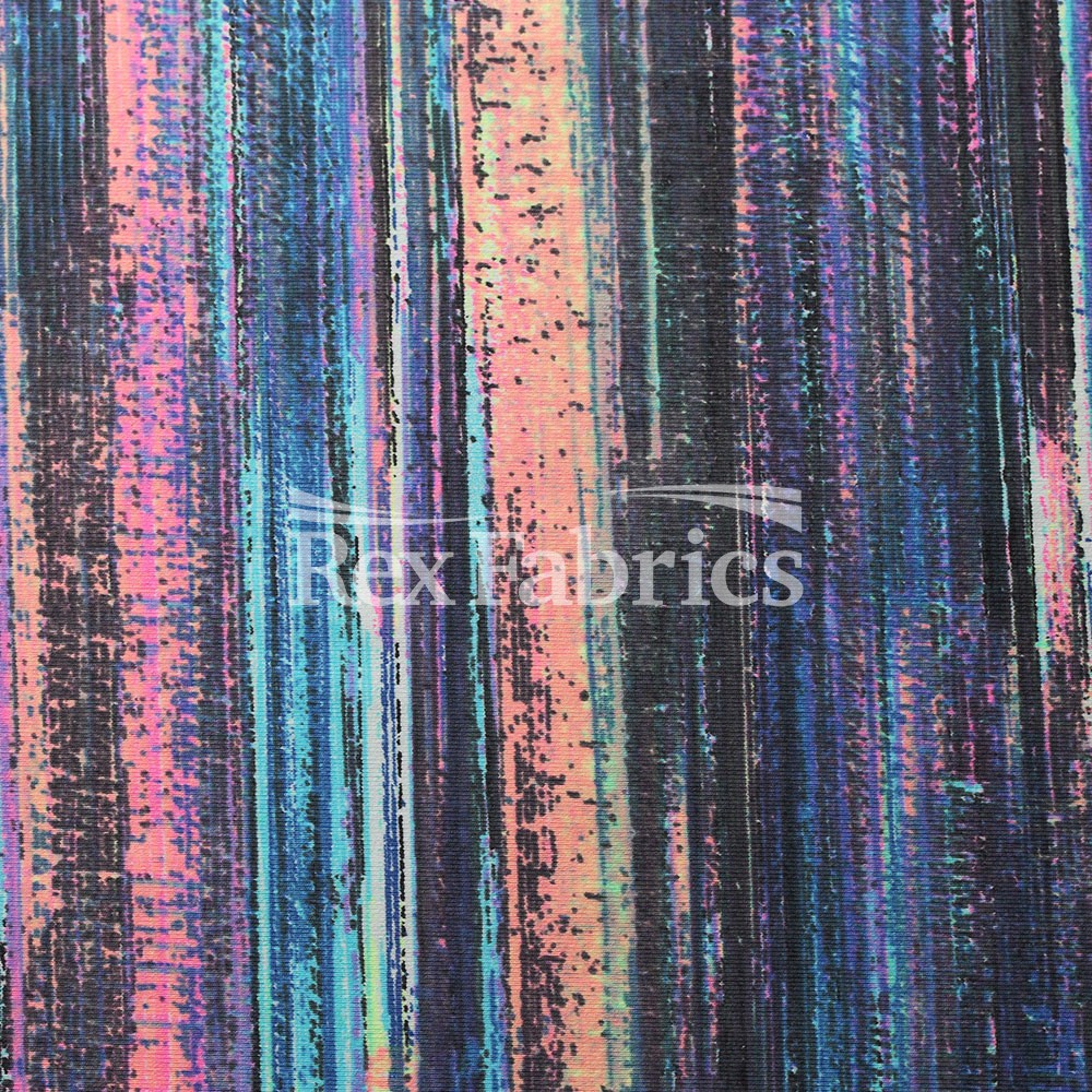 Thunder Stripe - 4-Way Stretch Nylon Spandex Print fabric