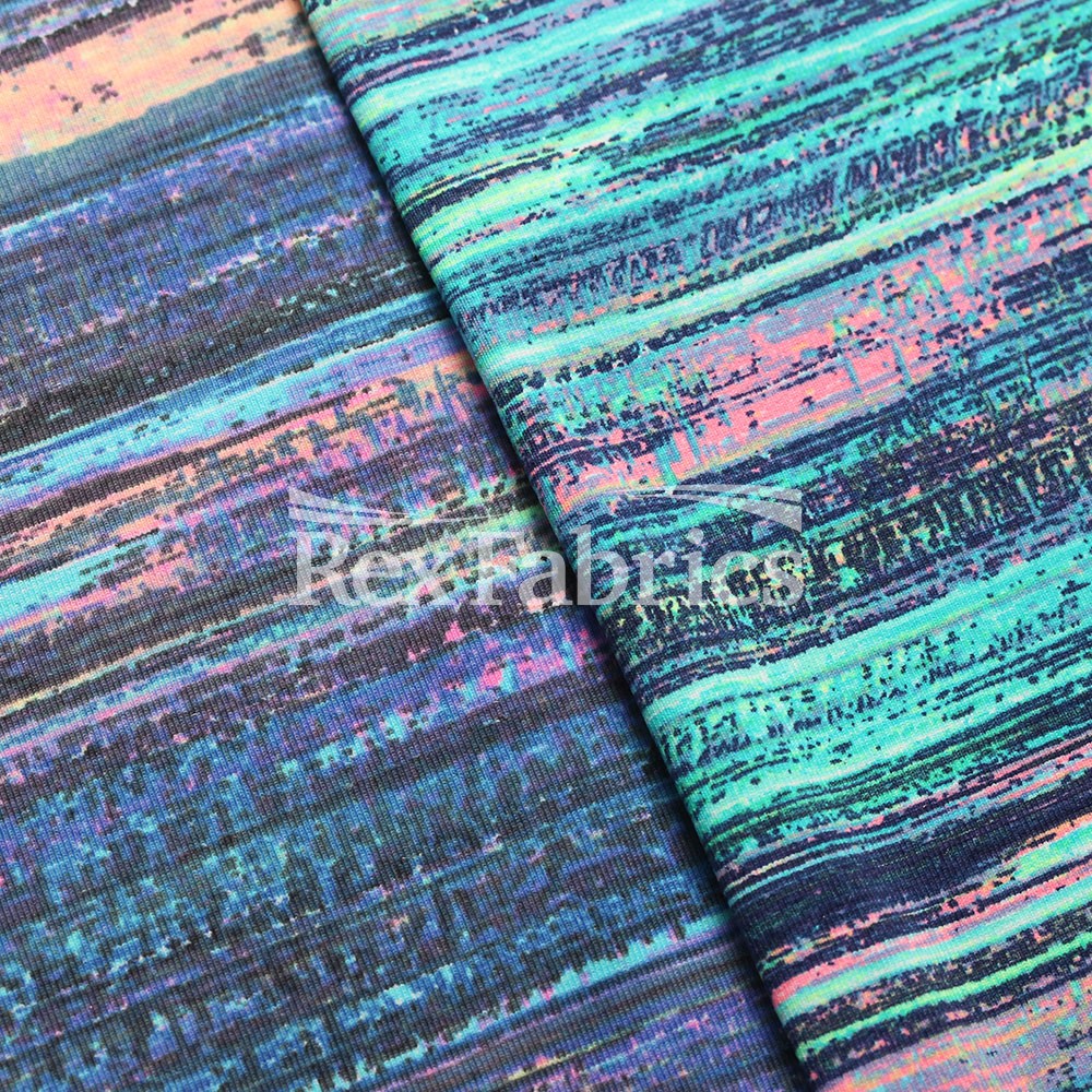 Thunder Stripe - 4-Way Stretch Nylon Spandex Print fabric