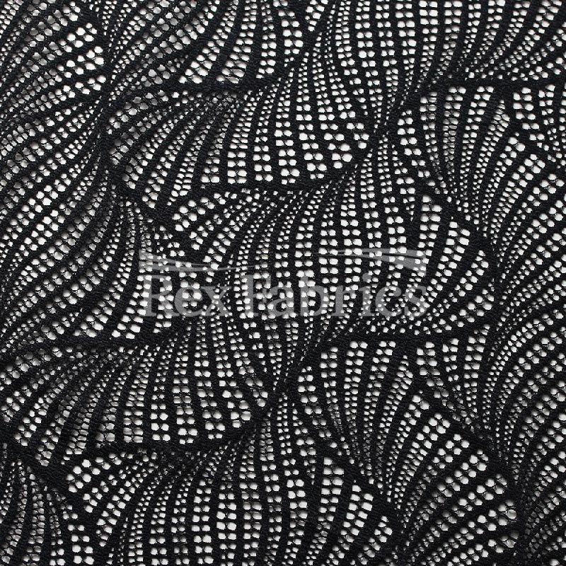 Twister Lace - 4-Way Stretch Nylon Spandex Lace in 6 Colorways fabric