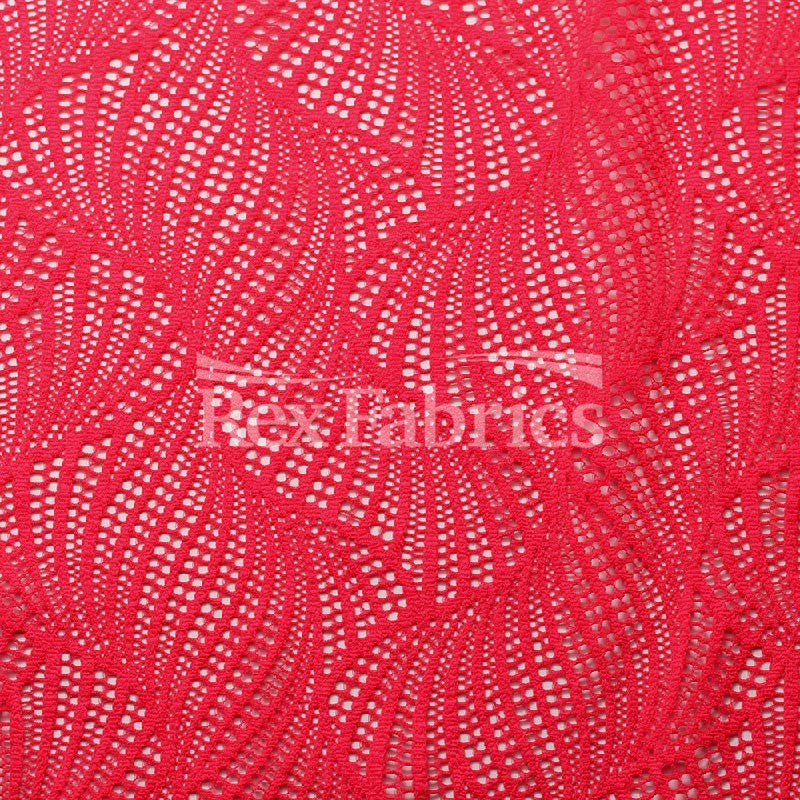 Twister Lace - 4-Way Stretch Nylon Spandex Lace in 6 Colorways fabric