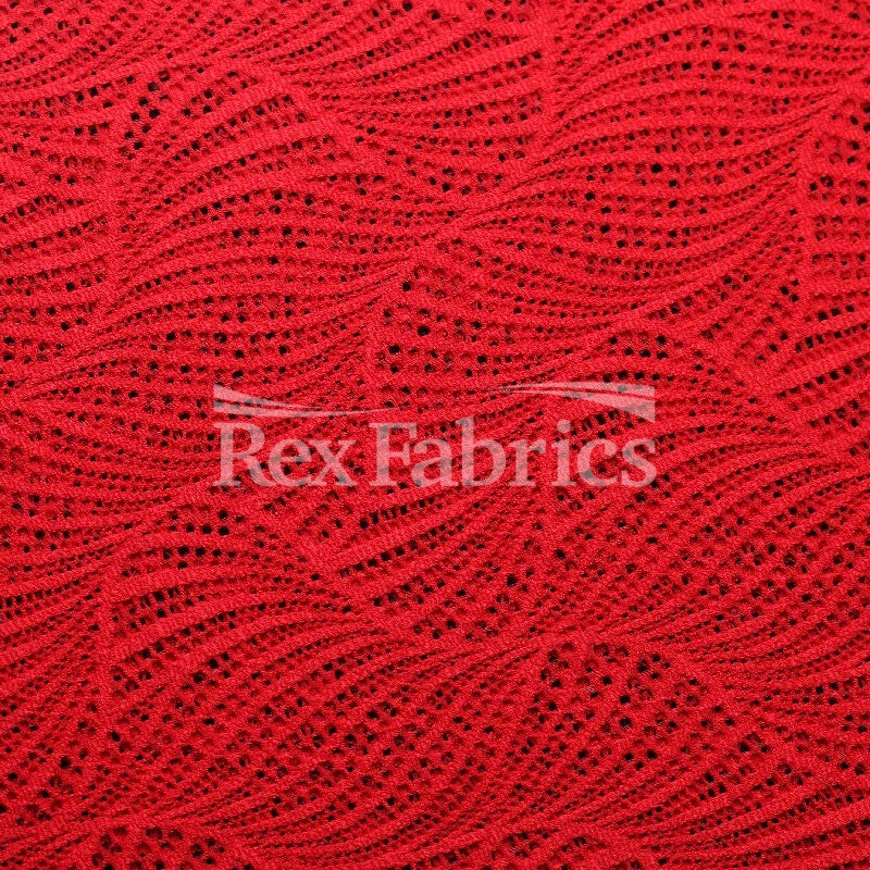 Twister Lace - 4-Way Stretch Nylon Spandex Lace in 6 Colorways fabric