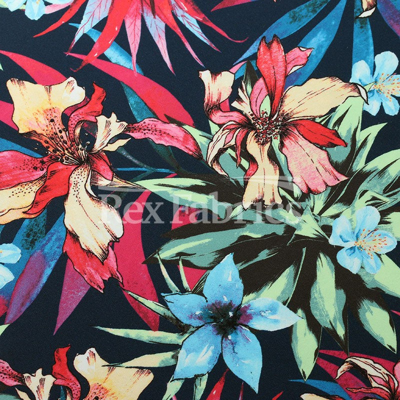 Botanical Garden Printed Nylon Spandex fabric