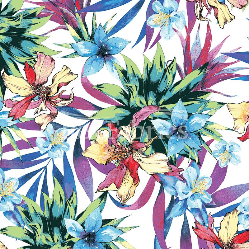 Botanical Garden Printed Nylon Spandex fabric