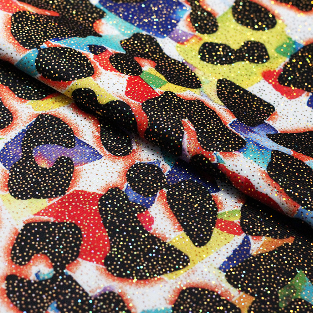 Cat Preppy Printed Poly Spandex fabric