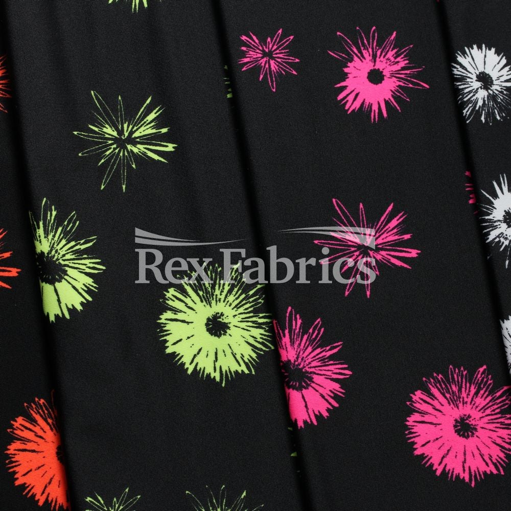 Daisy - 4-Way Stretch Nylon Spandex Print fabric