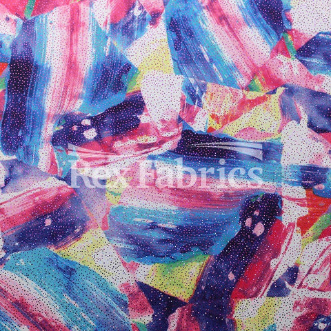 Electric Paint - 4-Way Stretch Poly Spandex Print