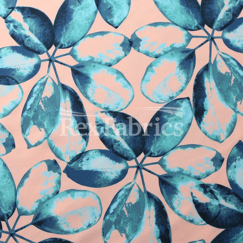 Fan Leaf -Nylon Spandex leaf pattern 4-way-stretch fabric