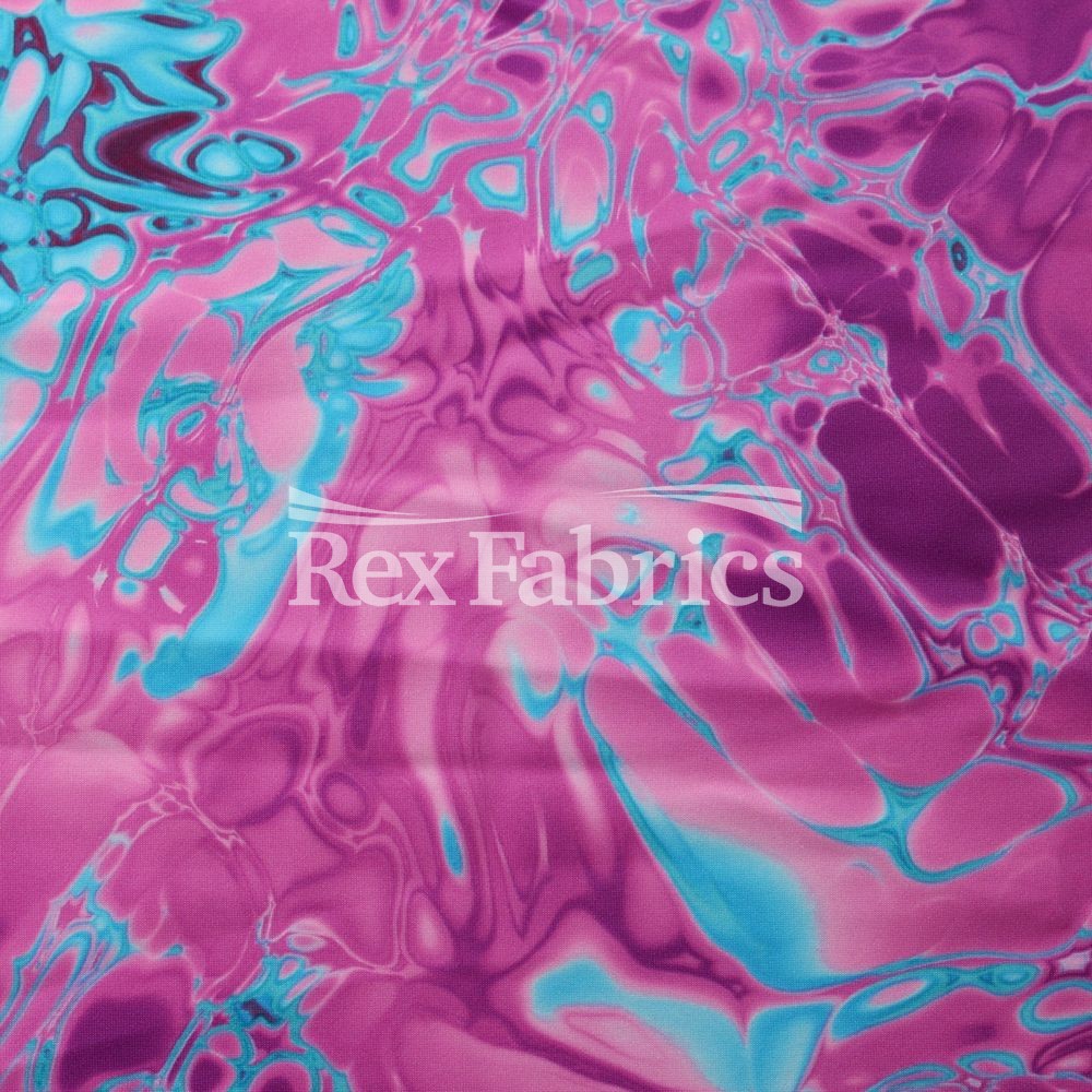 Vapor Wave - Poly Spandex Print fabric