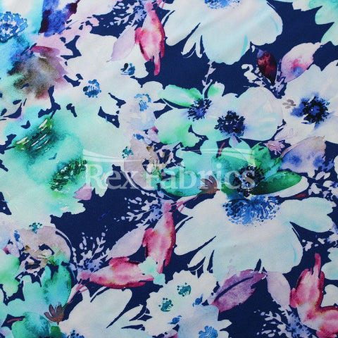 Full Bloom - Nylon Spandex floral fabric