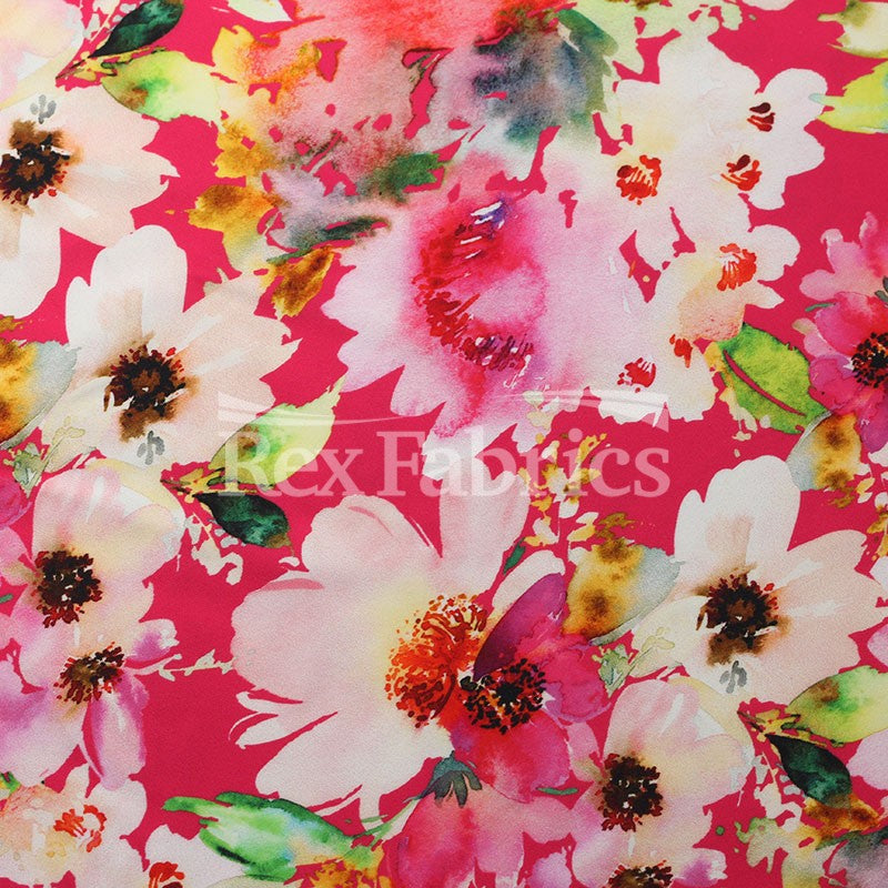 Full Bloom - Nylon Spandex floral fabric