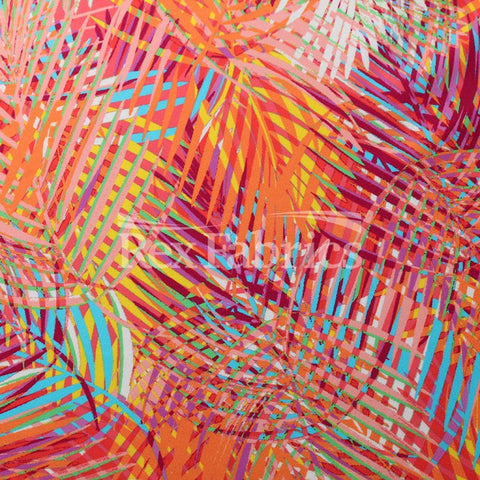 Jungle Palms - Nylon Spandex leaves Printed fabric