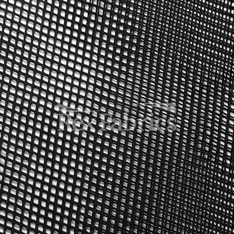Lattice Mesh - 4-Way Stretch Poly Spandex Mesh in 6 Colorways fabric