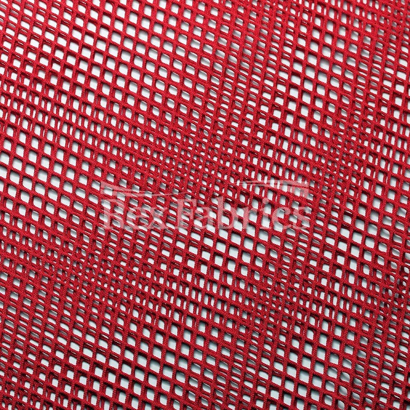 Lattice Mesh - 4-Way Stretch Poly Spandex Mesh in 6 Colorways fabric