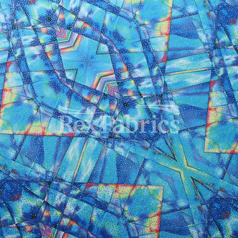 Mystic Geo - 4-Way Stretch Poly Spandex Print fabric