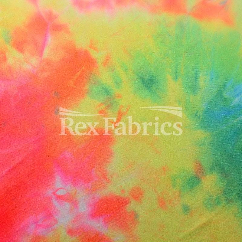 Nylon Tricot Tie Dye fabric