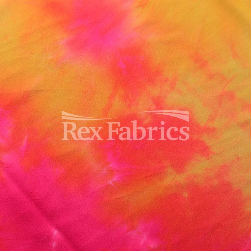 Nylon Tricot Tie Dye fabric
