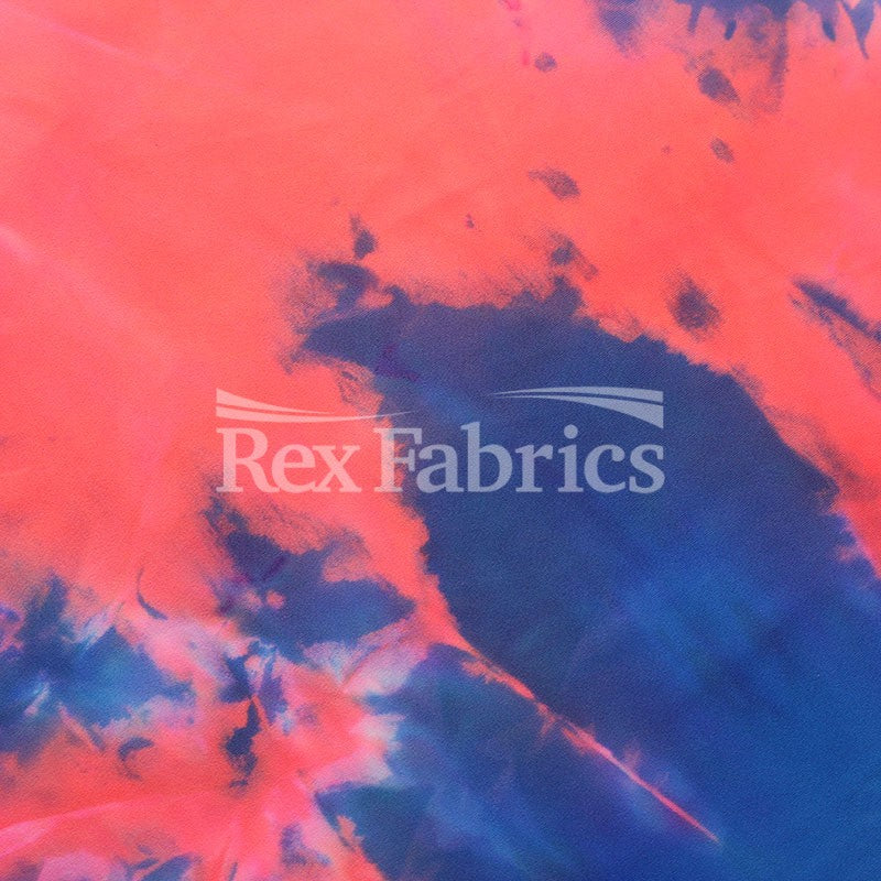 Nylon Tricot Tie Dye fabric