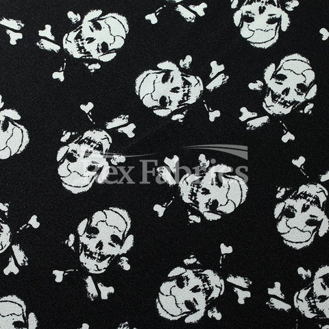 Pirates Flag - black skull Nylon Spandex fabric