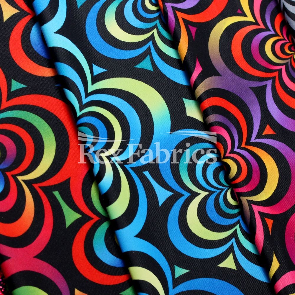 Spring Fabric Material Spring Art - colorful flower print fabric - poly spandex - – Rex Fabrics