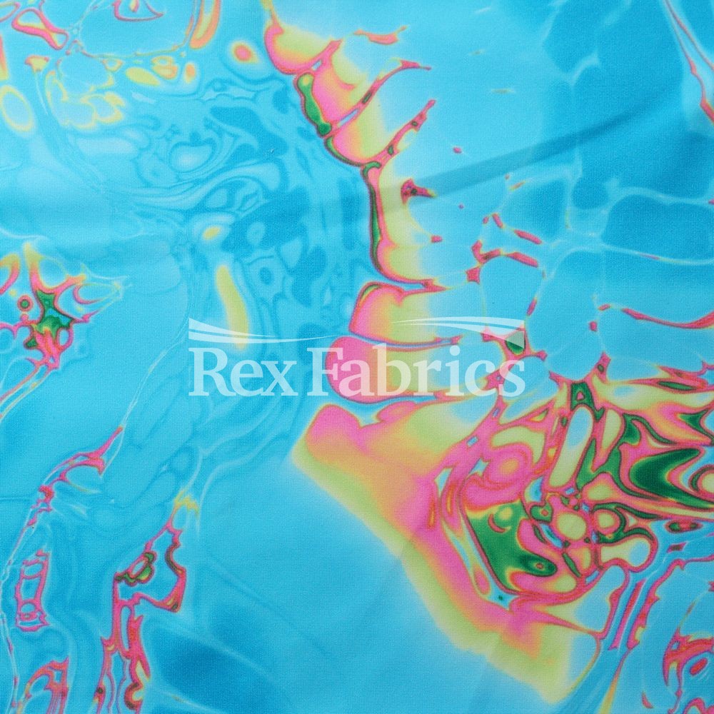 Vapor Wave - Poly Spandex Print fabric