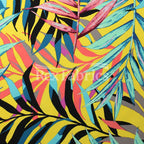 Tropical Leaf - 4-Way Stretch Printed Nylon Spandex