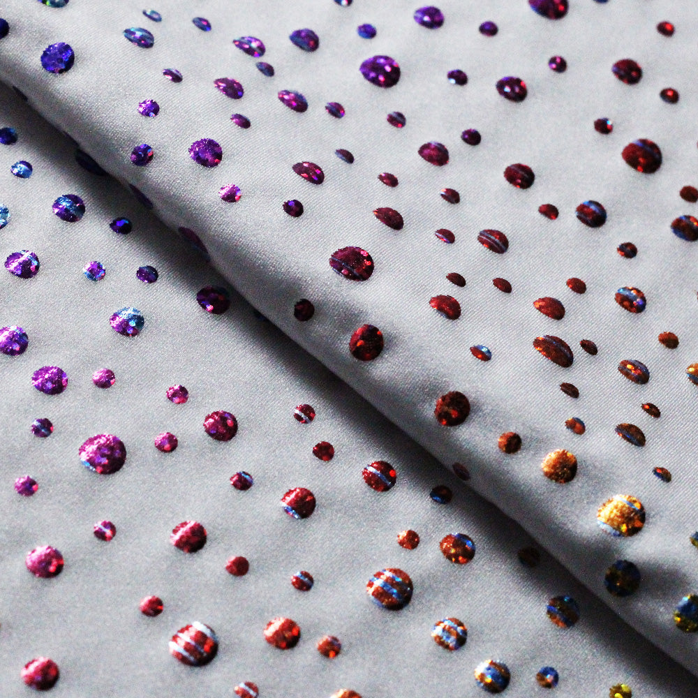 Champagne Printed Nylon Spandex fabric